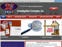 Tablet Screenshot of investigativeconcepts.net